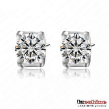 Round Cut Cubic Zirconia Stud Earrings for Girls (CER0024-B)